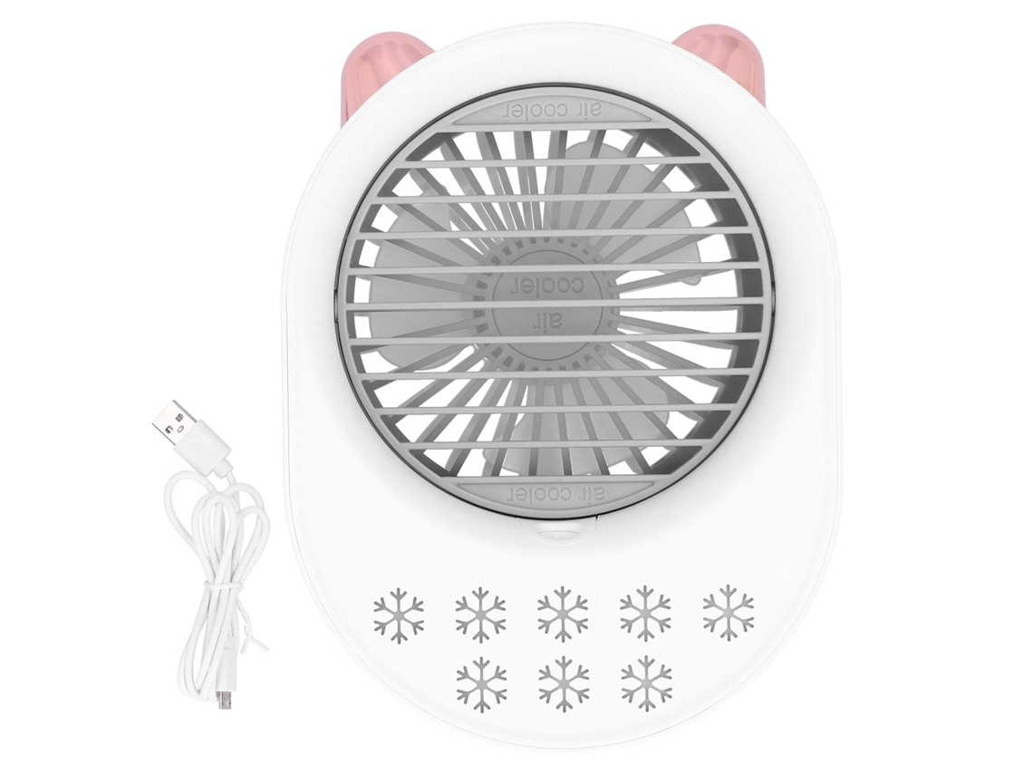 Usb Air Cooler Desktop Fan 200ml Humidifier Portable White For Students