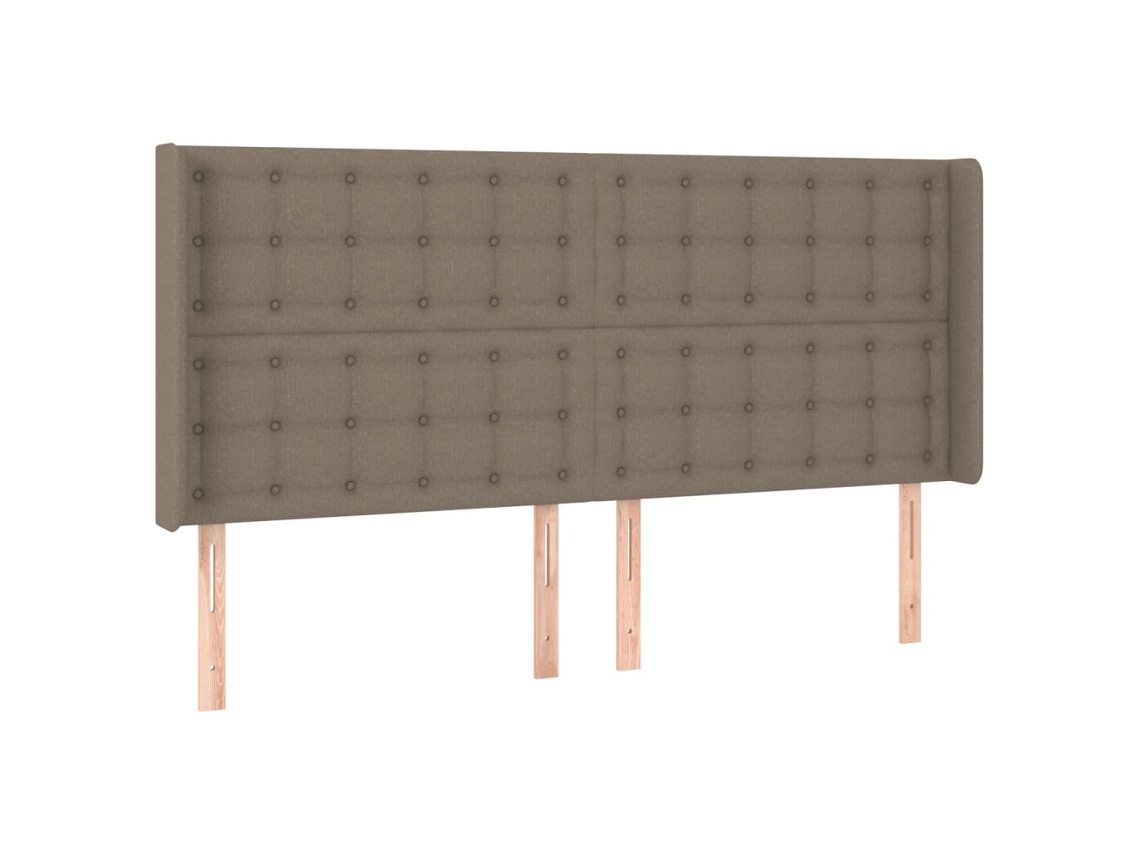 Headboard, Headboards Vidaxl Cinzento-acastanhado Tecido (183 X 16 X 118/128 Cm)