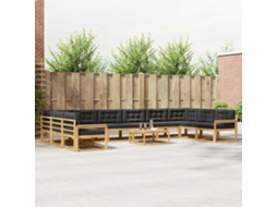 Vidaxl Conjunto De Sofás Para Exterior 11 Unid. Branco E Antracite