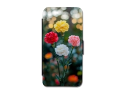 Capa Flip Para Iphone 17 Com Estampa De Cravos E Flores