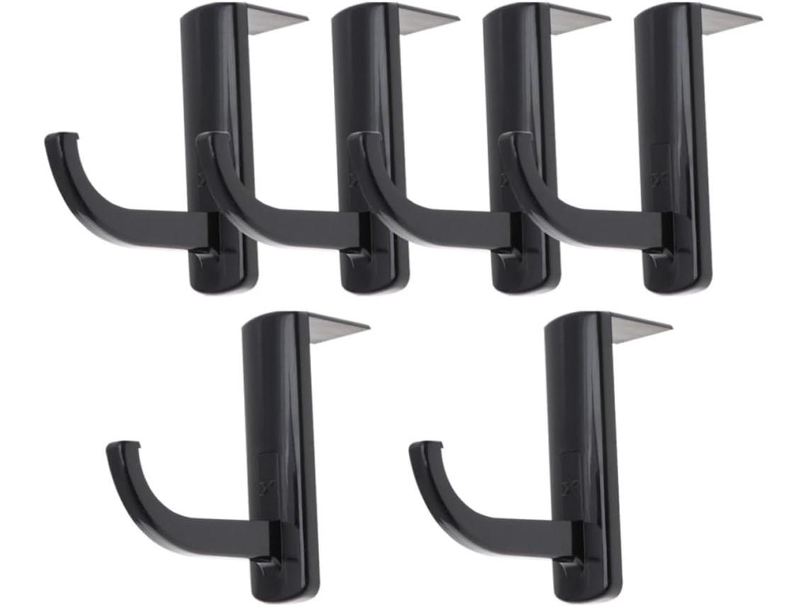 Suporte Para Fones De Ouvido Beavorty, Conjunto De 6 Peças, Em Plástico Preto, Gancho Para Fone De Ouvido Gamer
