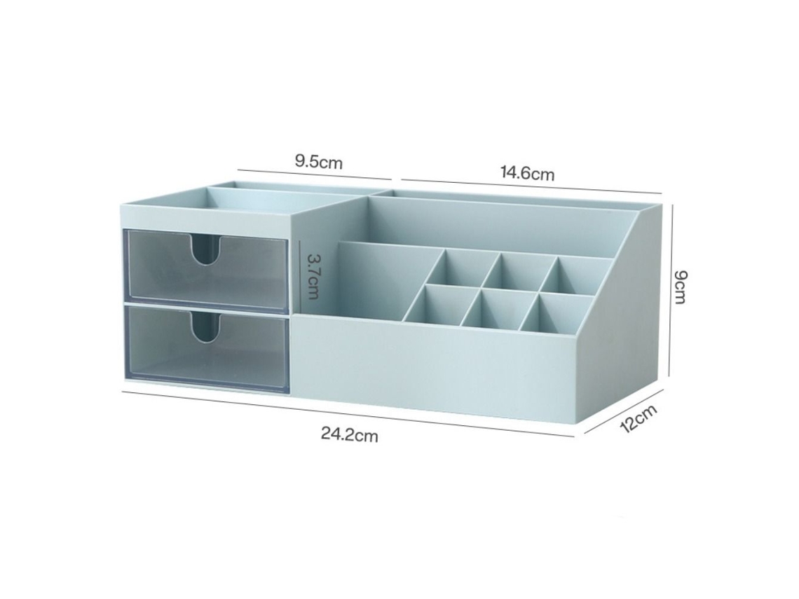 Caixa Organizadora de Mesa para Materiais de Escritório, Azul BRILVIBERA
