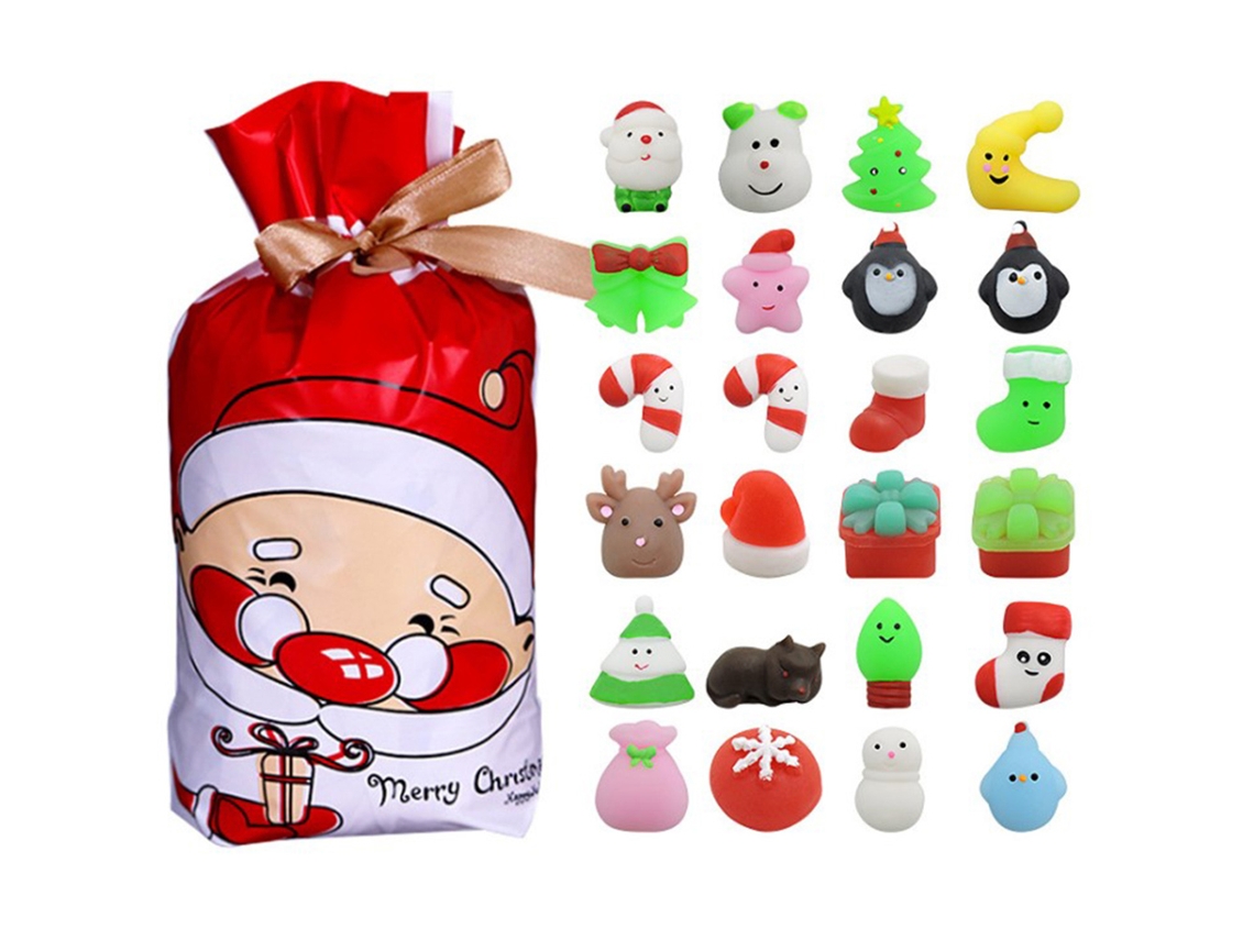Laxiscreed Caixa Surpresa De Natal Com 24 Squishy Toys Tuanzi Para Contagem Decrescente