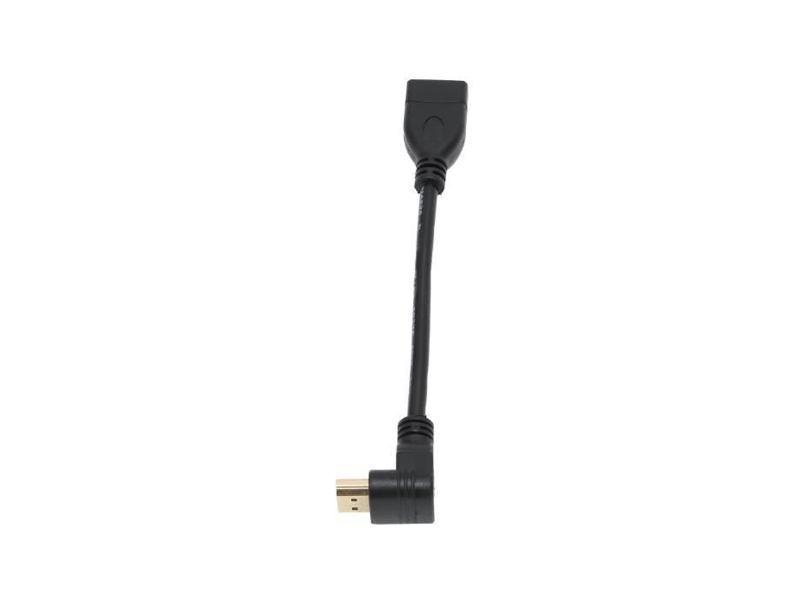 HURRISE Cabo Adaptador Macho para Fêmea de 90 Graus para Computador/Tv