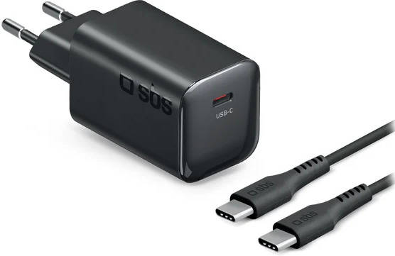 Kit de Carregamento SBS Power Delivery 65W e cabo USB-C 2 m