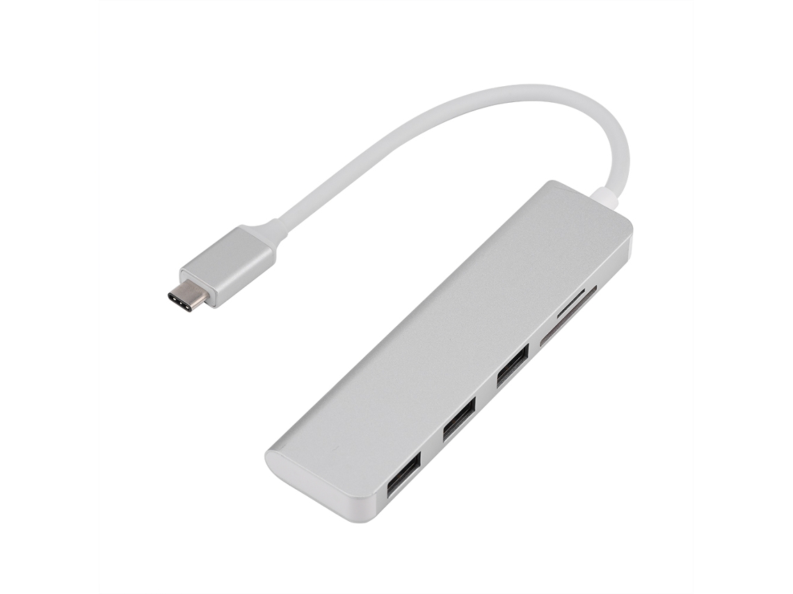 Aetheria hub Usb c 2 em 1 com 3 Portas Usb 3.0 e Slots para Cartões Tf/sd