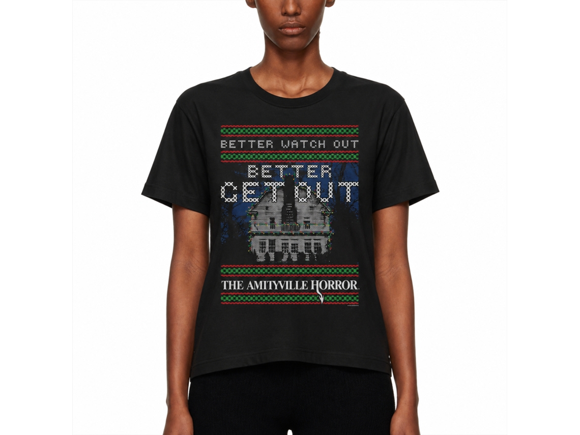 Rockinstone Amityville Horror Movie Better Get Out Black Adult T-shirt Size:m
