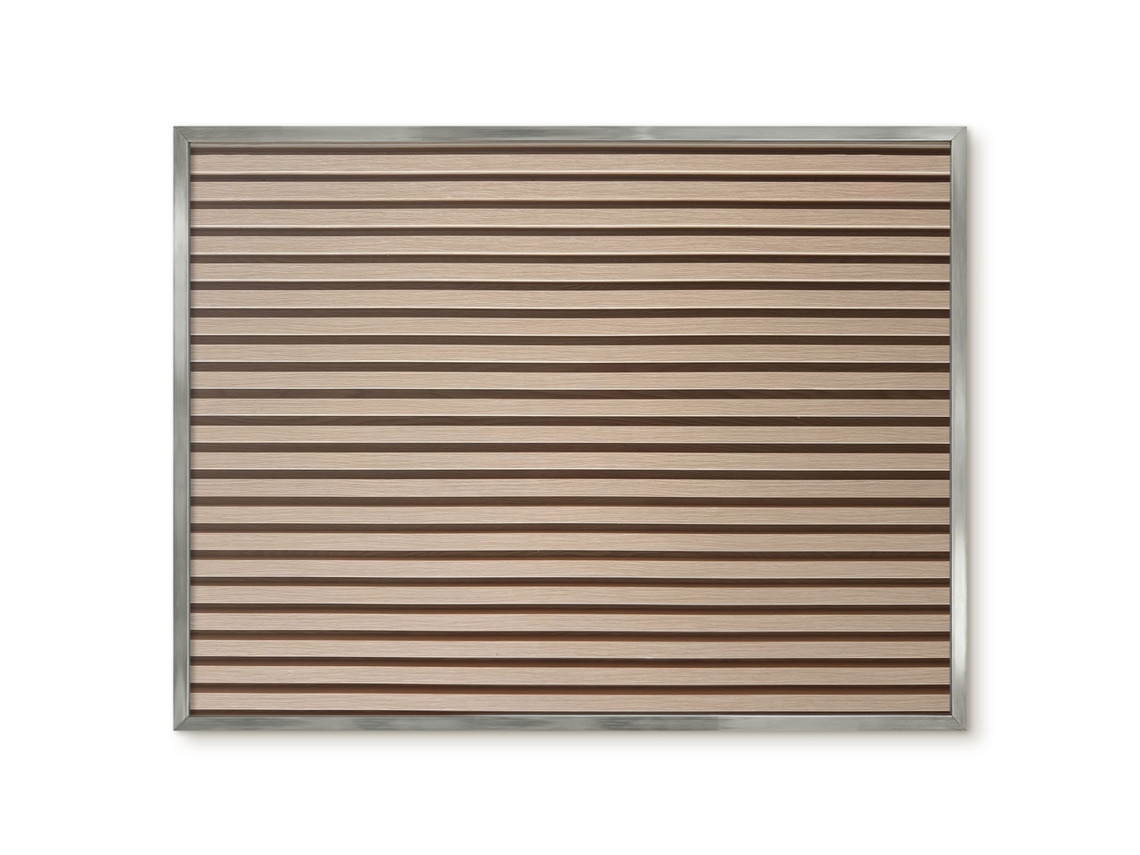 Quadro magnético para parede com ripas de madeira para quarto Espelharte (80x60 cm)