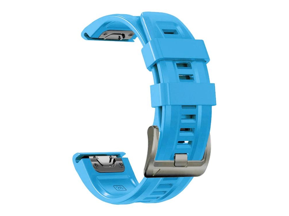 Bracelete para Garmin silicone esportivo de cor sólida com fivela de aço preta azul celeste XIAOMOYU