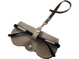 Estojo de Couro Portátil para Óculos de Sol Bolsa de Couro Macia e Fina para Óculos de Sol Cáqui 1 Unidades TRANTECH
