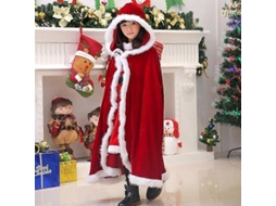 Omni capa de Natal Vermelha Popular Europeia Americana para Crianças Unissex Tamanho M Estilo Natalino Longo Altura 150cm 170cm