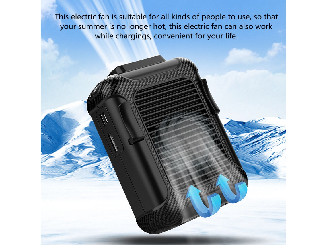 Ventilador Portátil de Cintura com Bateria 6000mah