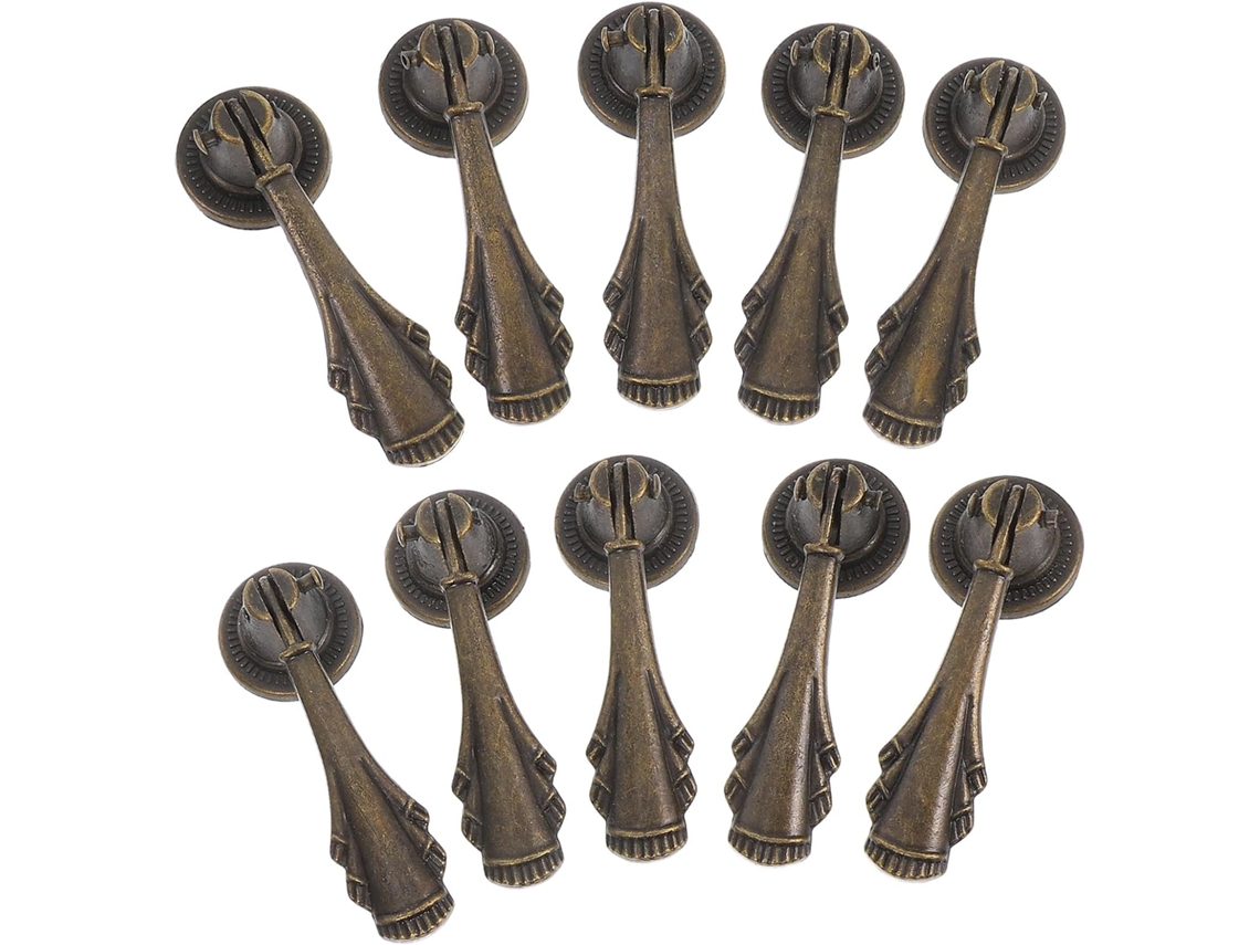 Puxadores Suspensos Callaron Para Gavetas E Armários De Banheiro, Conjunto De 10 Peças Com Design Vintage Em Metal