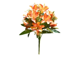 Flor Artificial Laranja Lirio Tulipa Decorativa Memorial