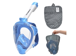 Máscara De Snorkel Full Face Anti-embaçamento À Prova D'água Visão 180° Para Adultos Conjunto De Mergulho