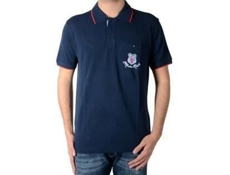 Camisa Polo Masculina Marion Roth Rib Marinho Algodão Azul (l)