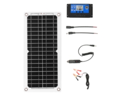 Kit de Painel Solar 12w 12v Monocristalino com Controlador de Carga Usb YURU S/MARCA