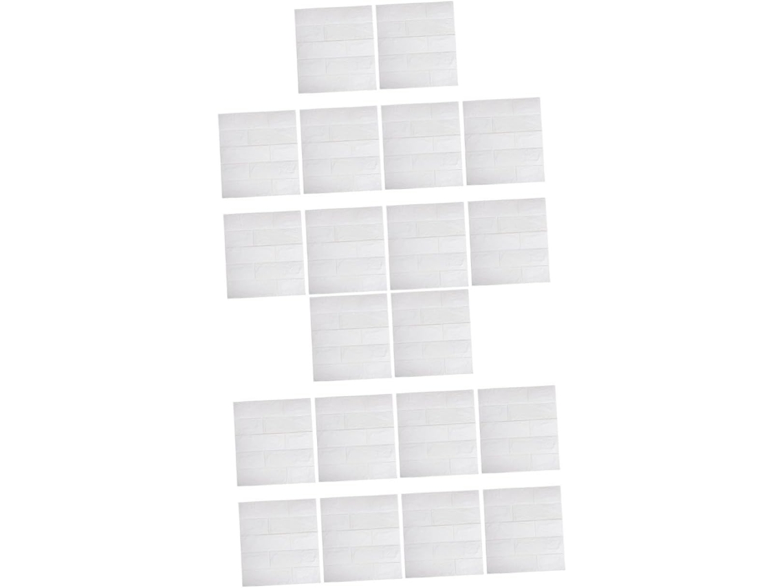 Conjunto De 20 Painéis Autoadesivos Com Efeito De Tijolo Falso Para Decoração De Interiores.