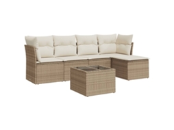 Garden Sofa Set, Garden Sofa Sets Vidaxl Bege Rattan / Vime (n/a)