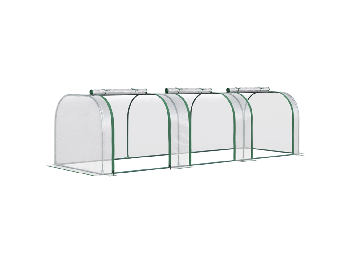 Estufa de Jardim Pequena, com 3 Janelas, 3, 295x100x80 Cm Transparente | S/MARCA