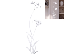 Adesivo Parede Espelho Floral Removível Decorativo Moderno