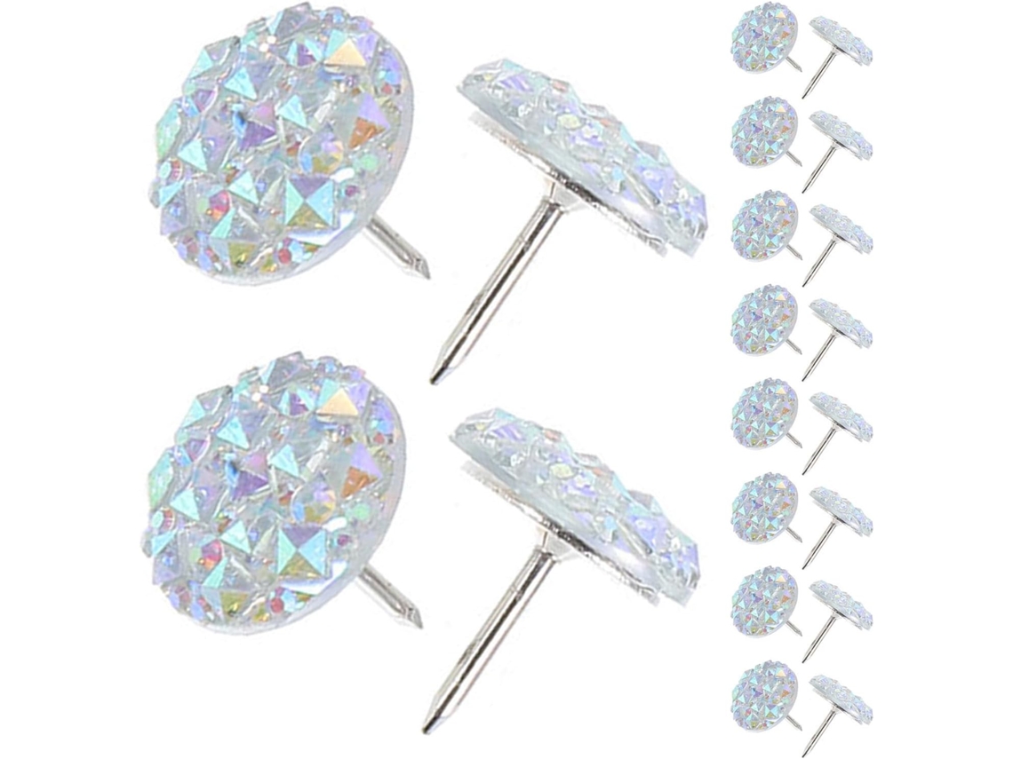 Abaodam 60 Peças De Tachinhas Decorativas Resina, Imitação De Pedras Preciosas Brilhantes, Tachinhas Redondas Para