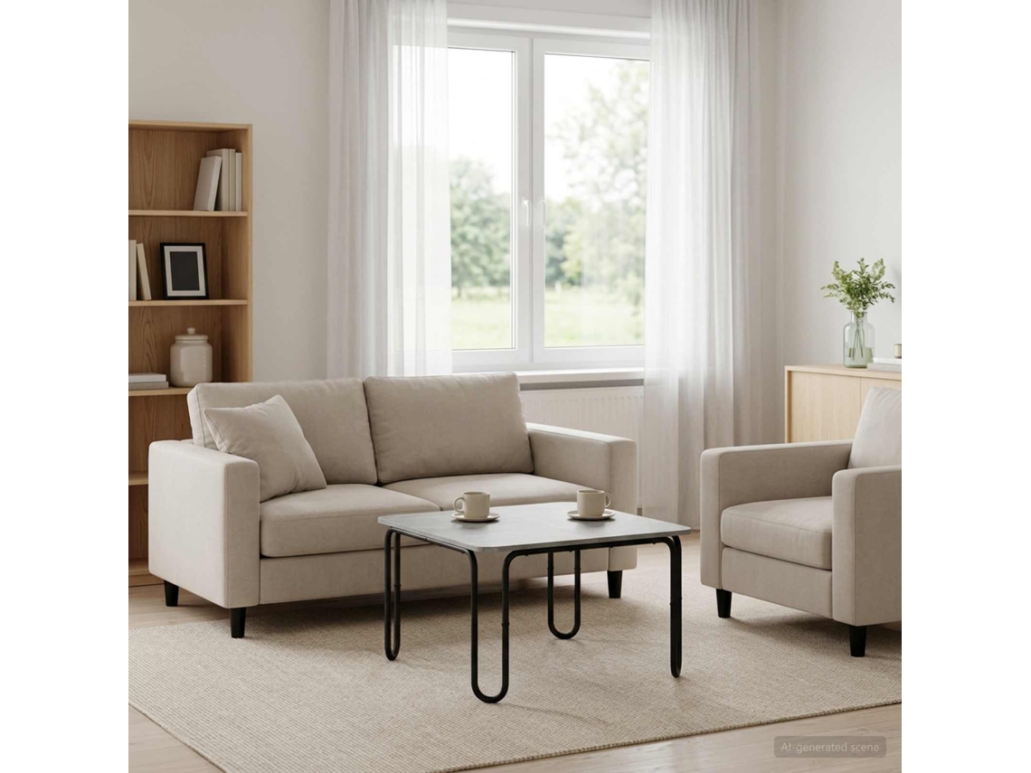 Vidaxl Mesa De Centro Cinzento Cimento 59 X 59 X 45 Cm