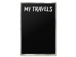 Quadro magnético de parede "Minhas Viagens" para o quarto Espelharte (40x60 cm)