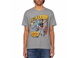 Rockinstone Bill And Ted Swoopy Japanese Text Heather Graphite Adult T-shirt Size:xl