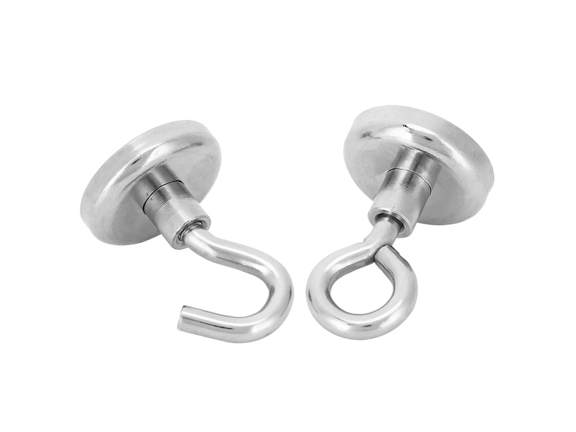 2 Peças Gancho Magnético Ferramenta Pesca Acessório Hardware Antirroto 3 Camadas Revestimento N35
