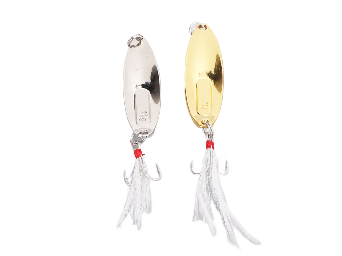 Isca Spoon Metalica Leech 10g para Peixes de Água Doce e Salgada