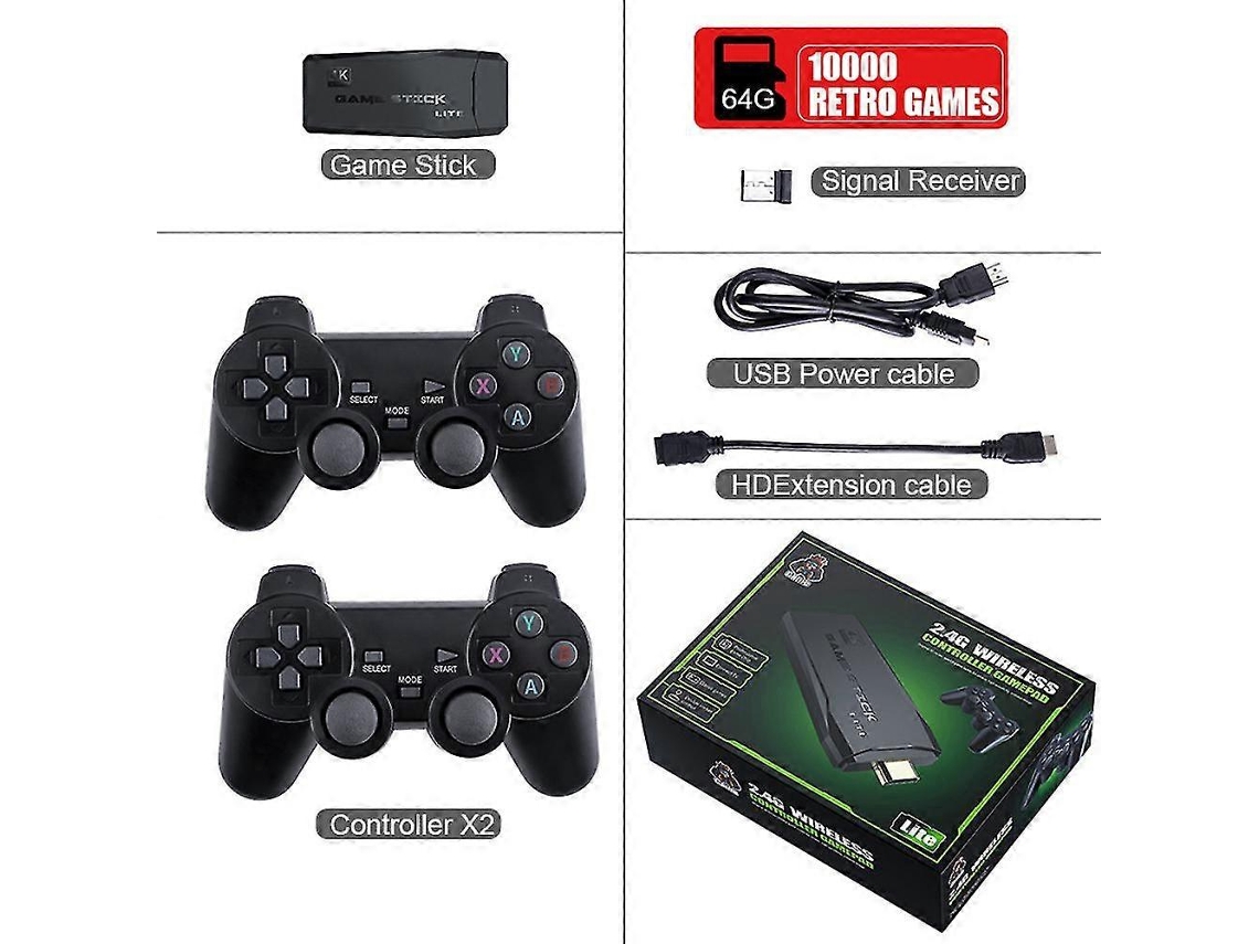Console De Videogame 64g Integrado 10000 Jogos Retrô Console De Videogame Portátil Sem Fio Hengjian