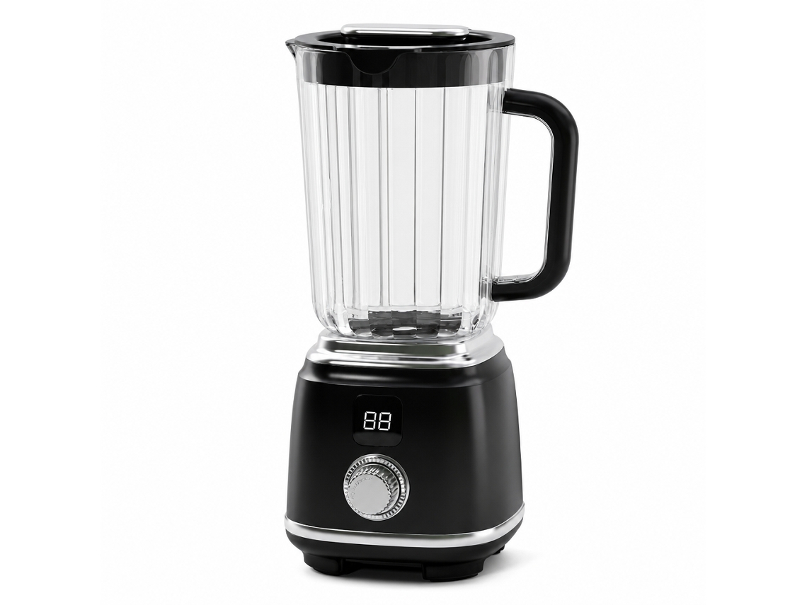 Liquidificador De Bancada Multifuncional Com Jarro E Controlo Digital, Preto, Hp-168