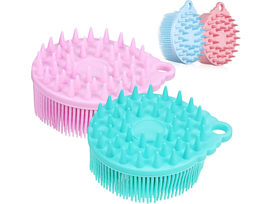 Lurelia Pack De 4 Escovas De Silicone Para Banho, Silicone Macio E Massagem Suave