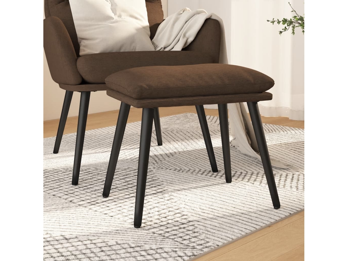Vidaxl Apoio De Pés Tecido 45x29,5x35 Castanho