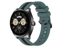 Pulseira De Silicone Bicolor Vertical De 22 Mm Para Huawei Watch Buds