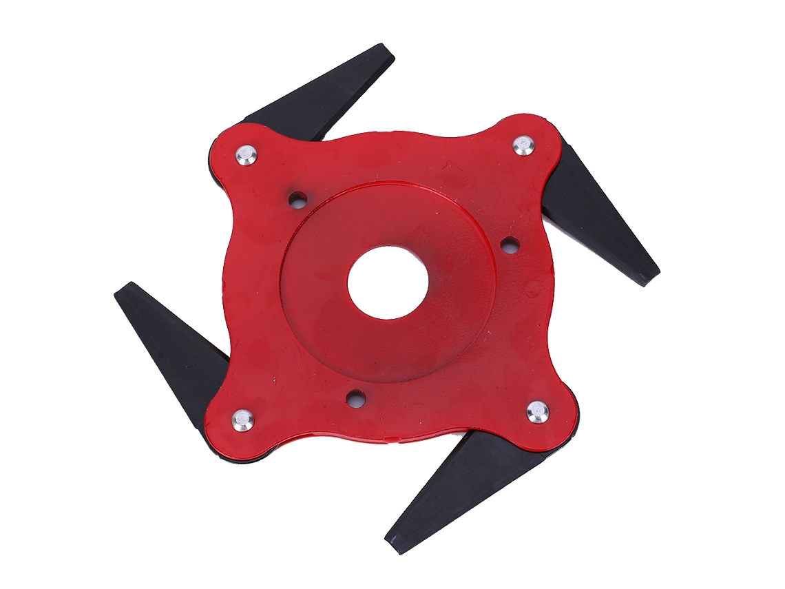 Cabeçalho De Cortador De Grama Trimmer 4 Lâminas De Ferro Acessórios De Jardim Corta-grama Exterior Vermelho