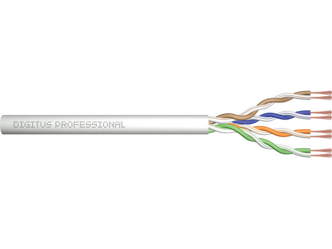 Cabo de Rede DIGITUS (RJ45 - 100 m - Cinzento)