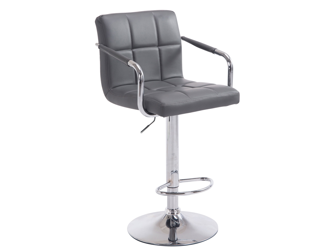 Banco De Bar Lucy V2 Cinza/cromo Clp