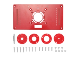 Placa de inserção multifuncional para mesa de tupia, bancada de alumínio para marcenaria com 4 ferramentas circulares, máquina de gravação