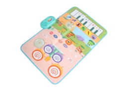 Primerox tapete Musical para Bebê Infantil Piano Bateria Impermeável Educativo com 2 Baquetas
