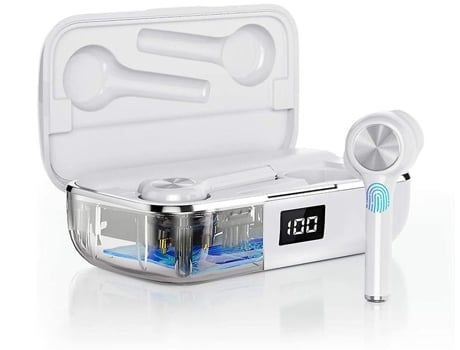 Auriculares Sem Trabalho AUJEZON Bluetooth À Prova de Água com Cancelamento de Ruído Branco