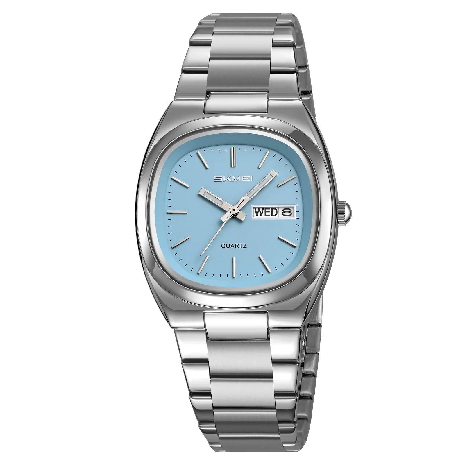 Relógio Feminino de Luxo MDUG com Data e Hora em Quartzo (azul prateado)