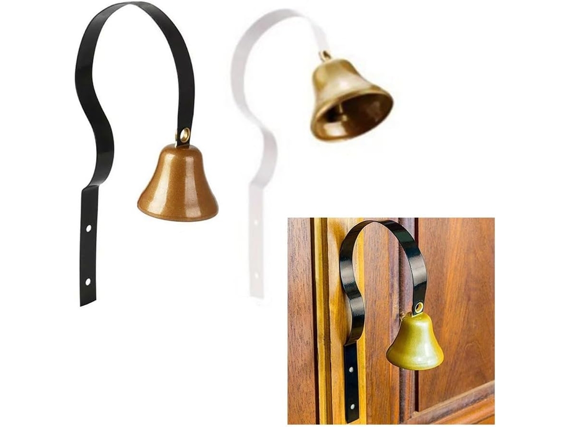 Richvibe Campainha De Parede Retrô Casa E Comércio, Estrutura Metálica, Estética Vintage, Toque Potente, Preta Ou