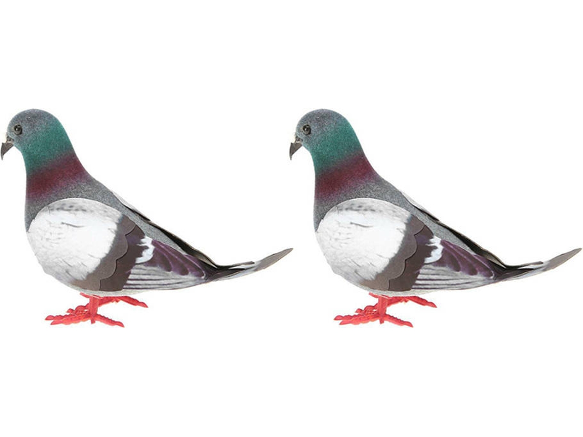 2 Pombos Decoração HEAN Plástico