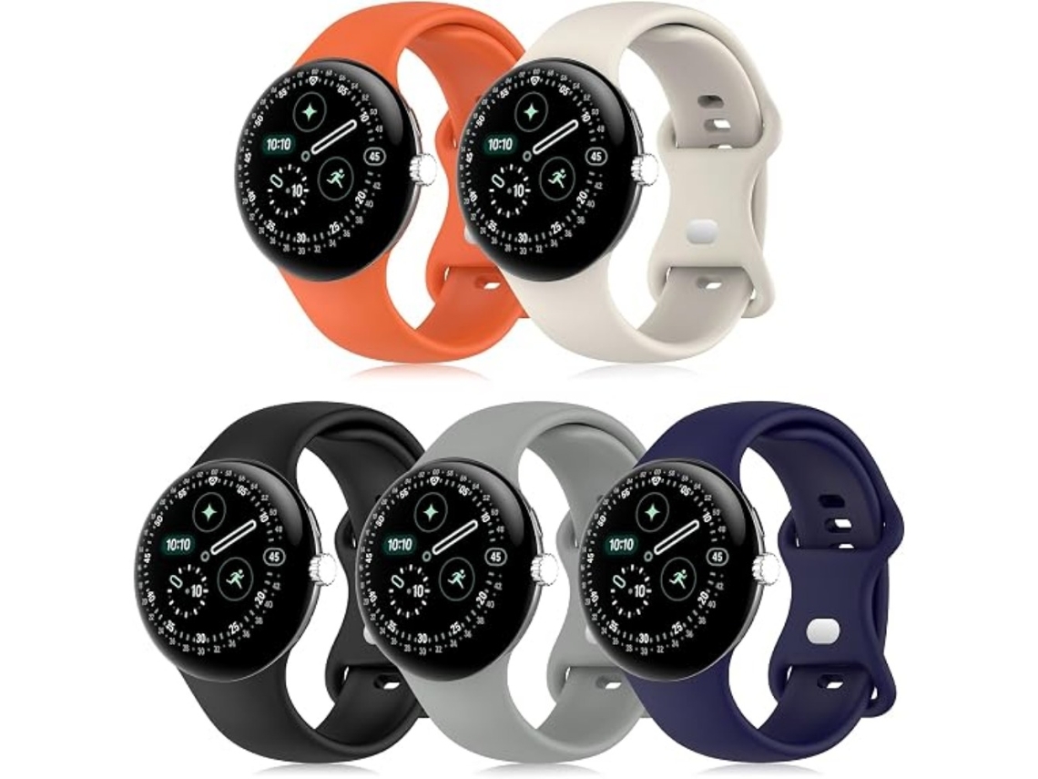 Bracelete Em Silicone Para Google Pixel Watch 5 41mm (5pc)