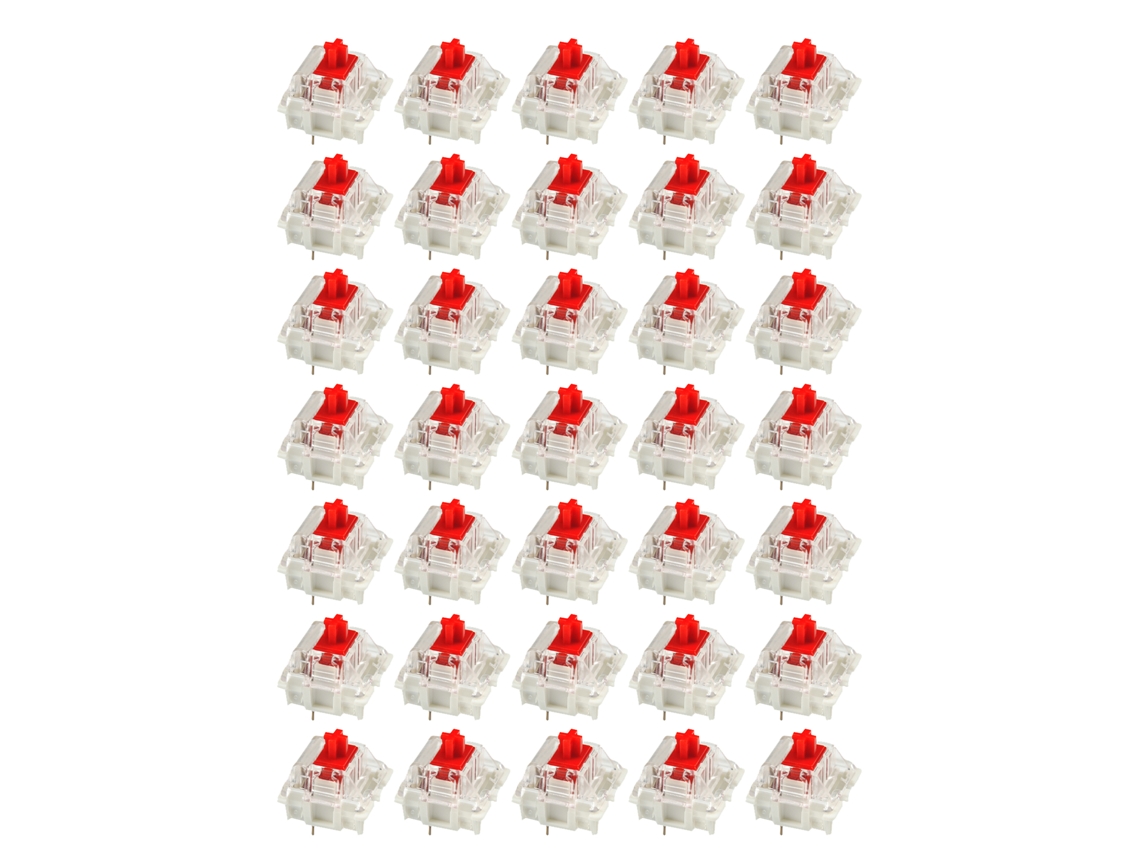 Omni-202635 Peças De Interruptor Mecânico Smd Rgb Transparente Com Alta Estabilidade Para Teclado Diy Para Iniciantes E Profissionais - Red Switch