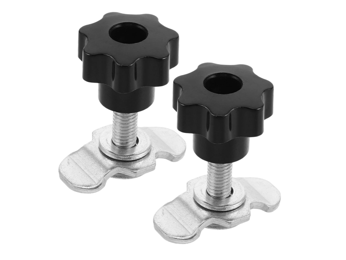 Conjunto de 2 porcas de fixação M8 com cabo de plástico e metal.