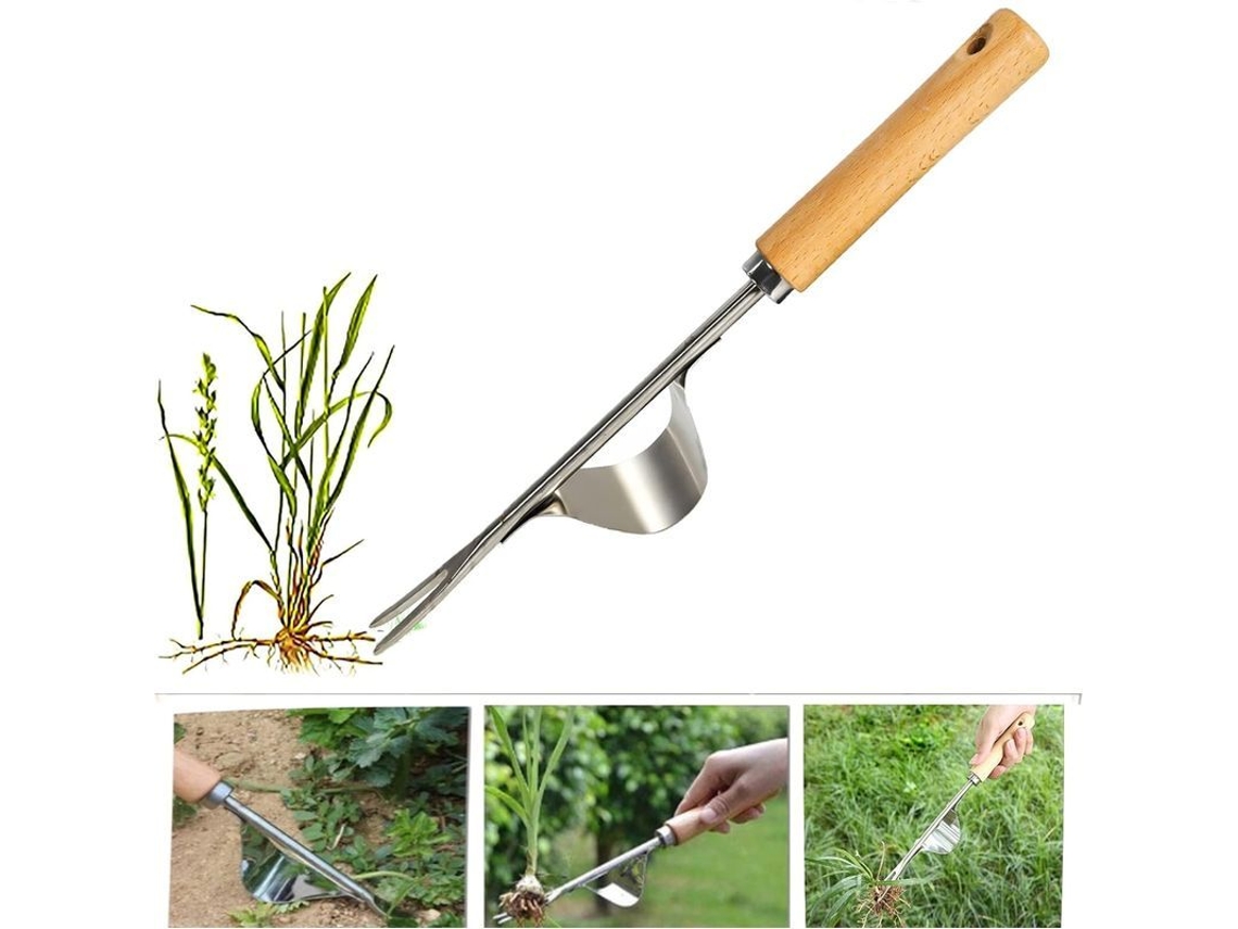 Ferramenta Manual Para Remoção De Ervas, Aço Inoxidável, Cabo Ergonômico, Design V Profundo, Fácil De Armazenar