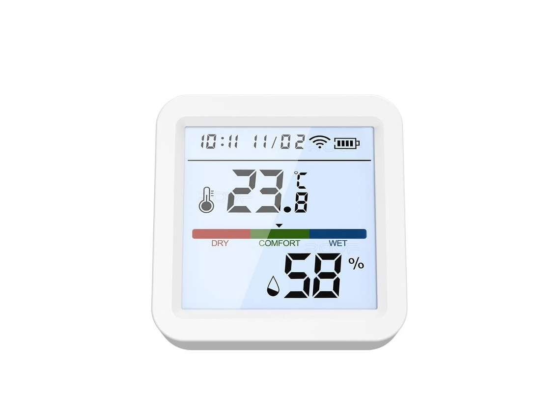 Termômetro Bluetooth Wi-fi De Modo Duplo - Ecrã Lcd Retroiluminada